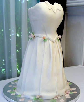 Both of them are wedding dress wedding cakes The one on the topmost was a 